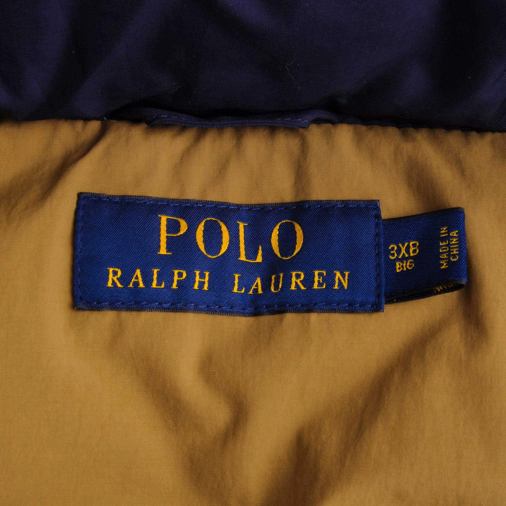 VINTAGE POLO RALPH LAUREN SLEEVELESS PUFFER JACKET SIZE 3XL 3XB
