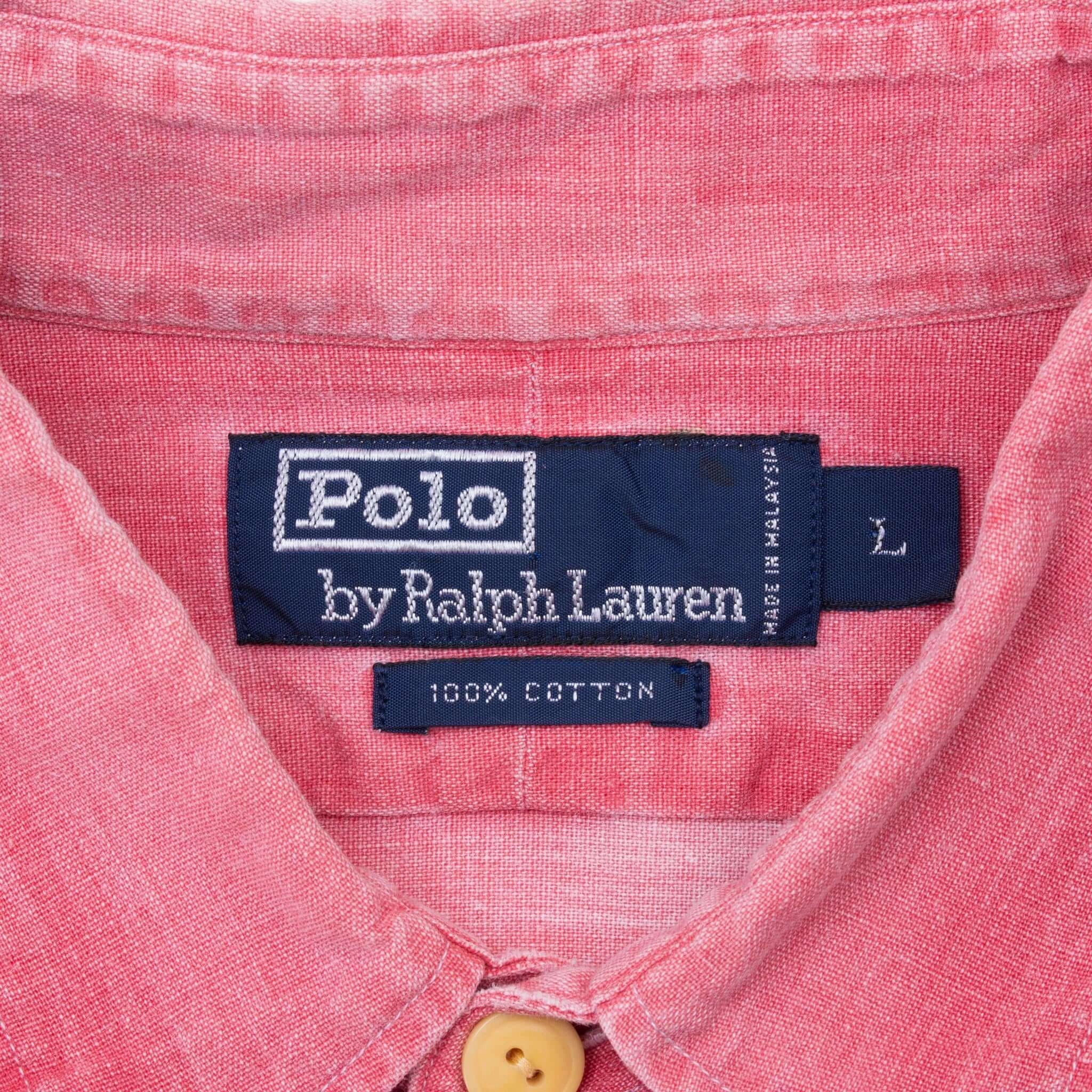 VINTAGE POLO RALPH LAUREN SURF CAST POCKET SHIRT 1990S LARGE
