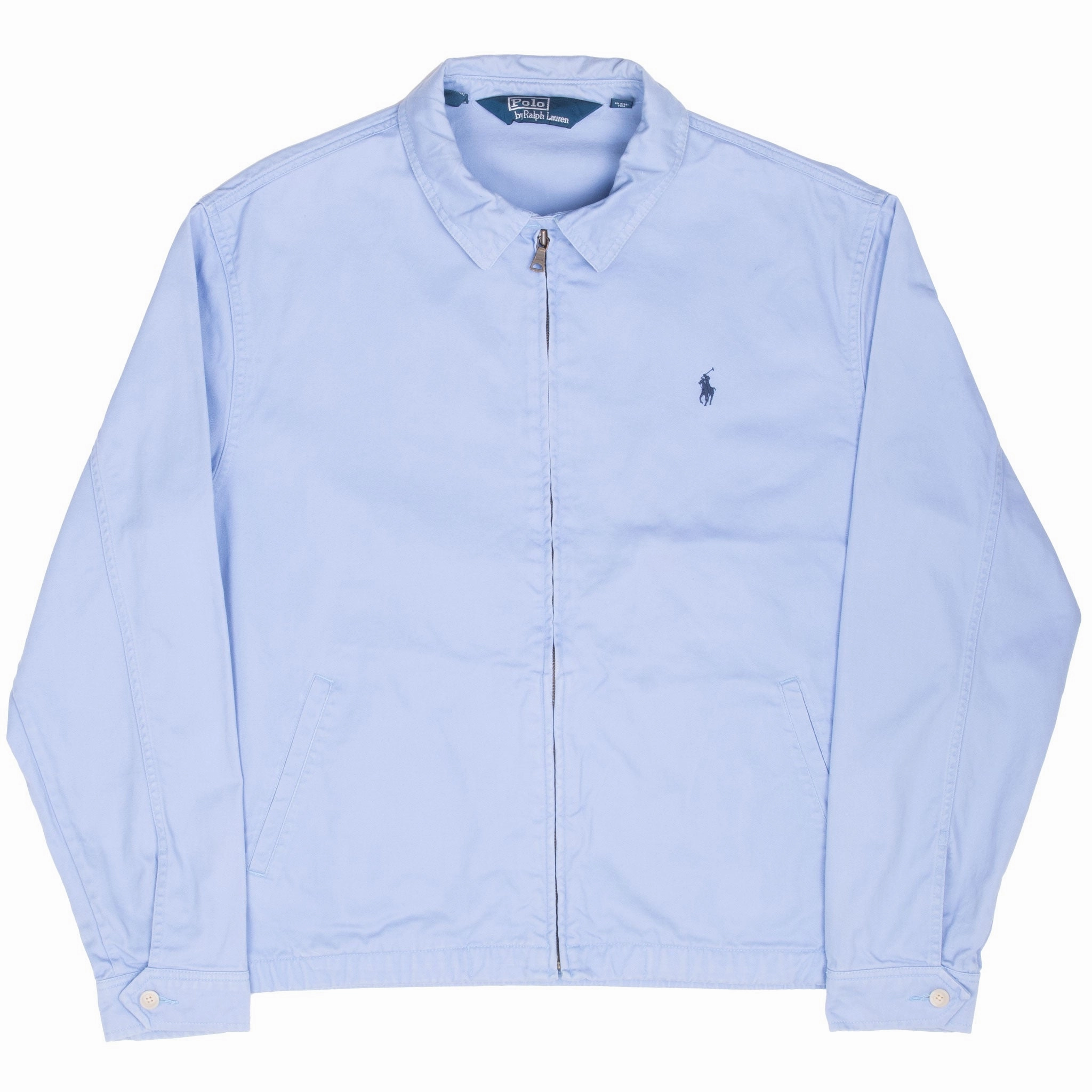 VINTAGE RALPH LAUREN BLUE HARRINGTON GOLF JACKET 1990S LARGE