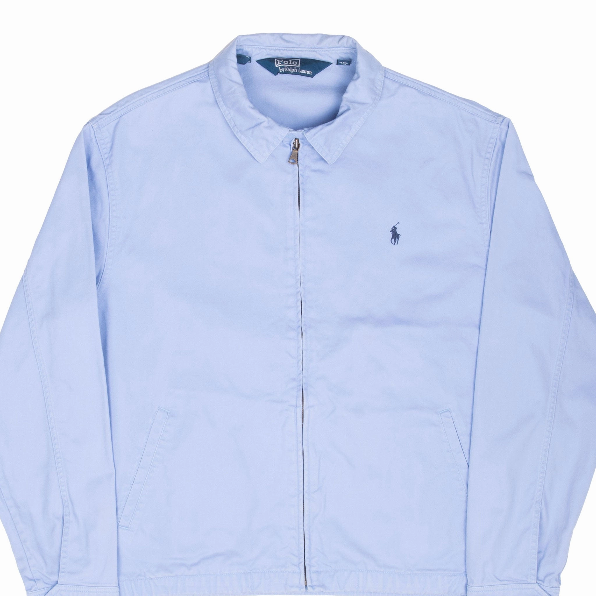 VINTAGE RALPH LAUREN BLUE HARRINGTON GOLF JACKET 1990S LARGE