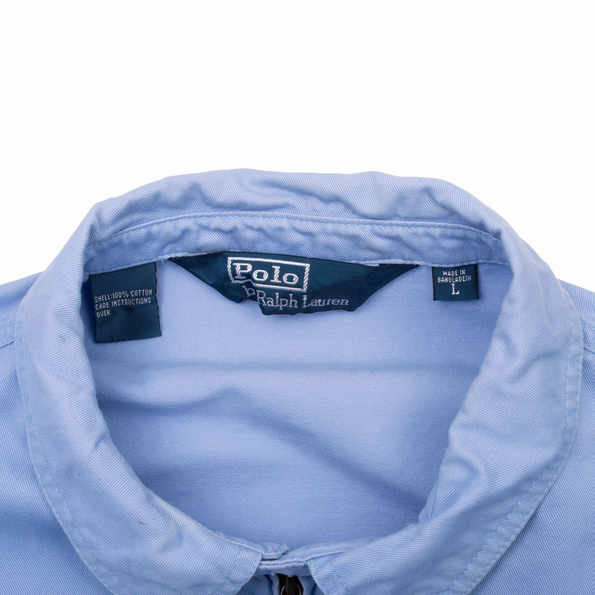 VINTAGE RALPH LAUREN BLUE HARRINGTON GOLF JACKET 1990S LARGE