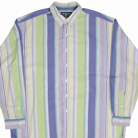VINTAGE RALPH LAUREN CLASSIC STRIPED POCKET SHIRT 1990S SIZE XL