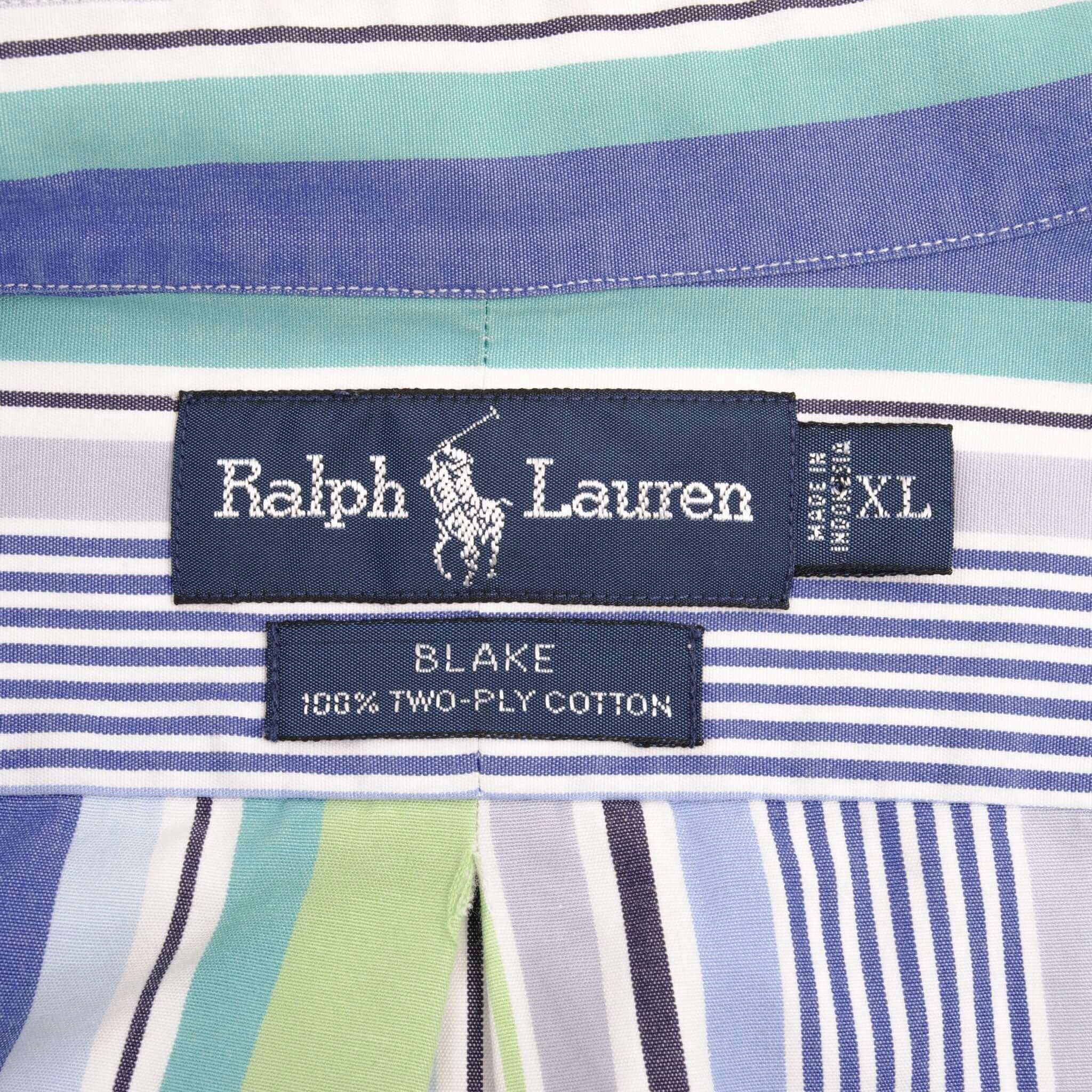 VINTAGE RALPH LAUREN CLASSIC STRIPED POCKET SHIRT 1990S SIZE XL