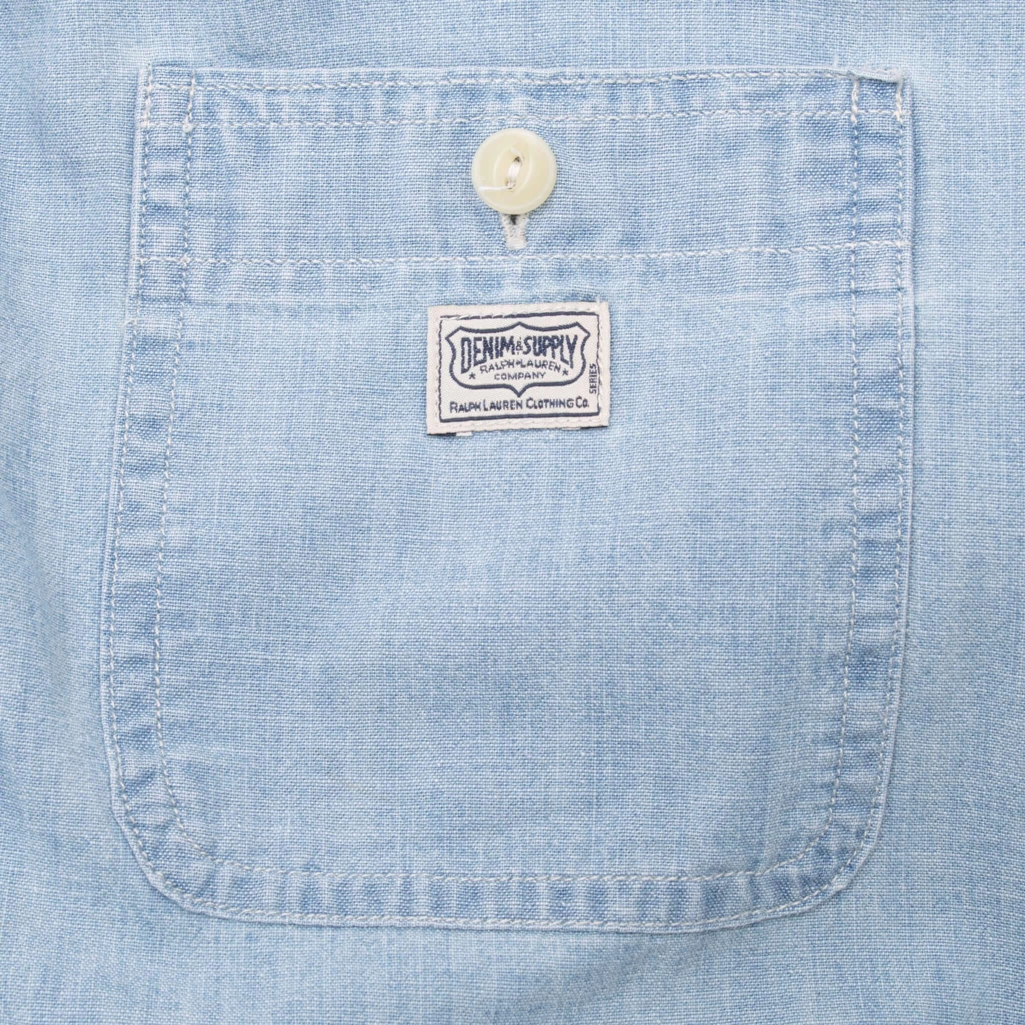 VINTAGE RALPH LAUREN DENIM SUPPLY INDIAN CHIEF PAINTED SHIRT SIZE MEDIUM