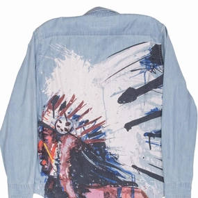 VINTAGE RALPH LAUREN DENIM SUPPLY INDIAN CHIEF PAINTED SHIRT SIZE MEDIUM