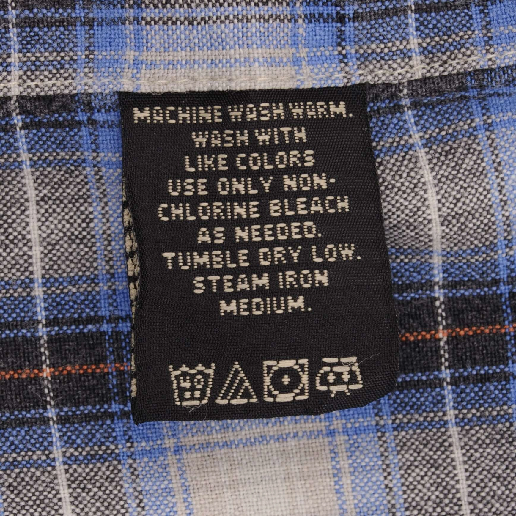 VINTAGE RALPH LAUREN DOUBLE R SQUARED POCKET FLANNEL SHIRT 1990S SIZE MEDIUM
