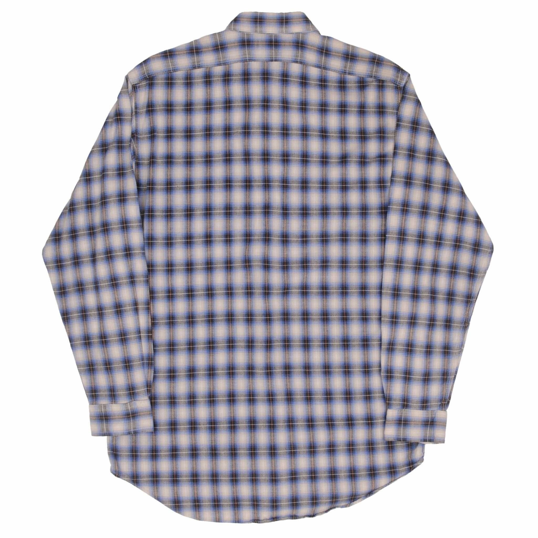 VINTAGE RALPH LAUREN DOUBLE R SQUARED POCKET FLANNEL SHIRT 1990S SIZE MEDIUM