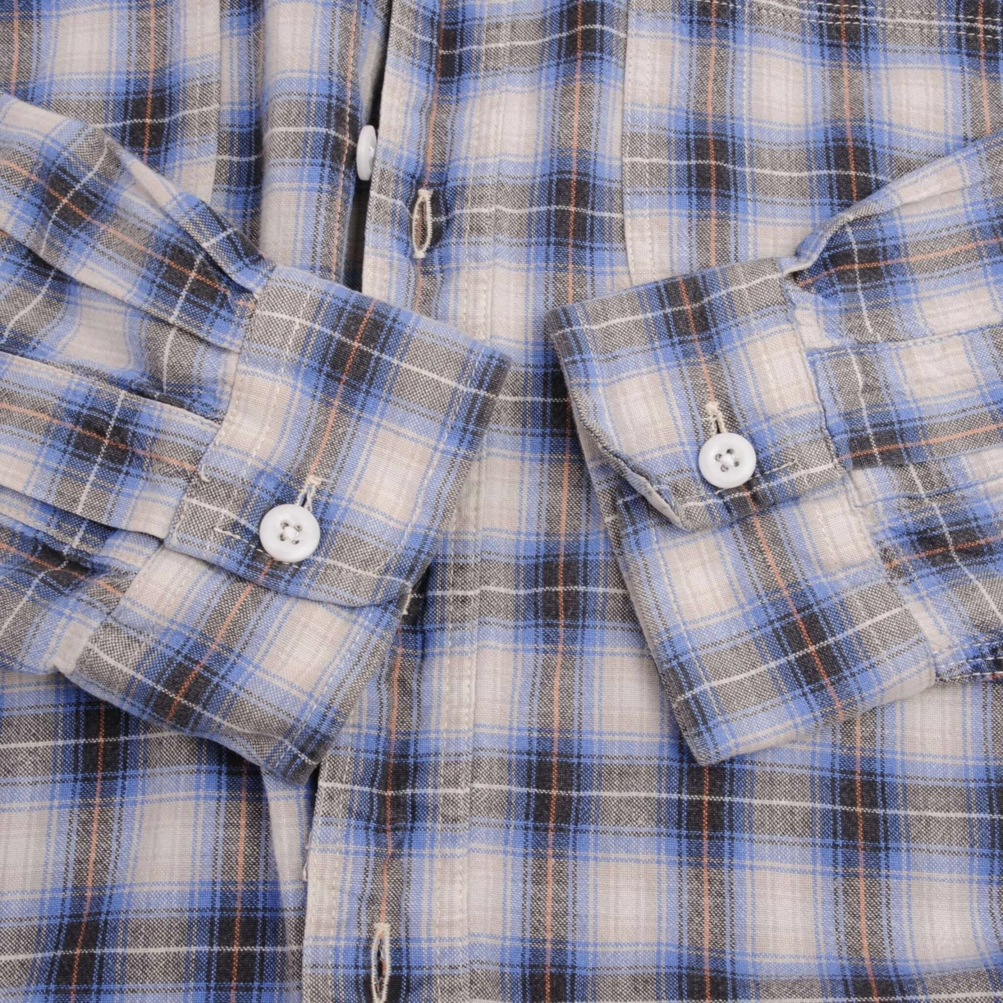 VINTAGE RALPH LAUREN DOUBLE R SQUARED POCKET FLANNEL SHIRT 1990S SIZE MEDIUM