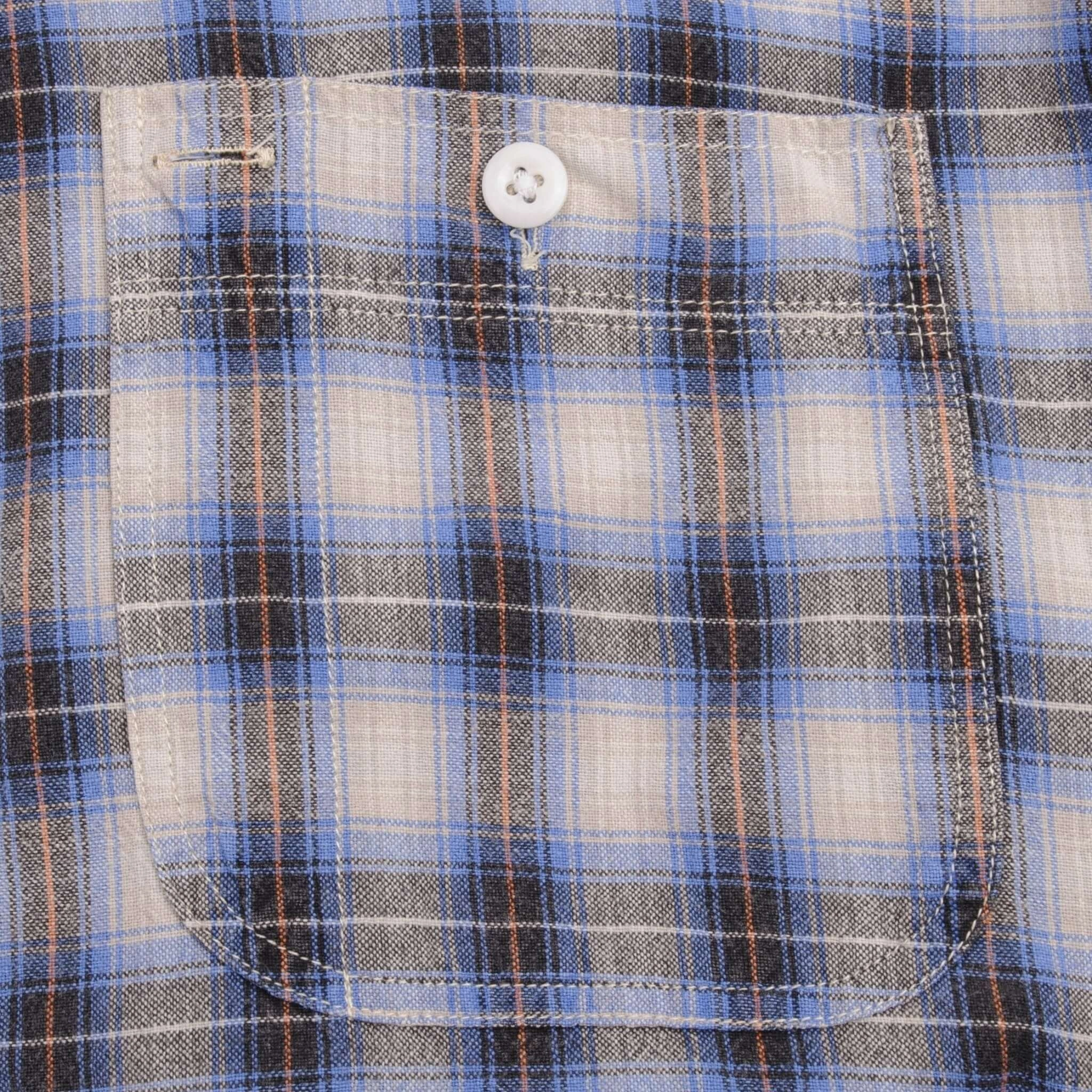 VINTAGE RALPH LAUREN DOUBLE R SQUARED POCKET FLANNEL SHIRT 1990S SIZE MEDIUM