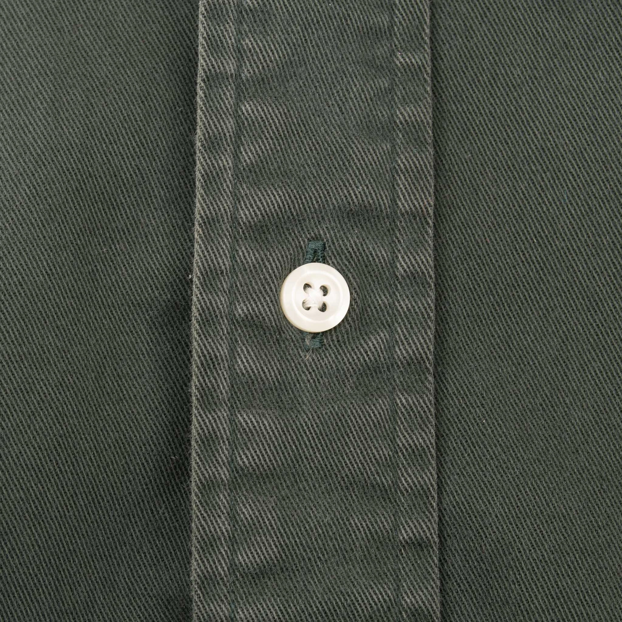 VINTAGE RALPH LAUREN GREEN BUTTON SHIRT 1990S XL