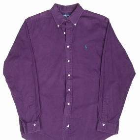 VINTAGE RALPH LAUREN PURPLE SHIRT 1990S SIZE LARGE