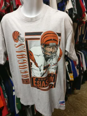 Vtg90s#7 BOOMER ESIASON Cincinnati Bengals Back Print Nutmeg T-ShirtXL