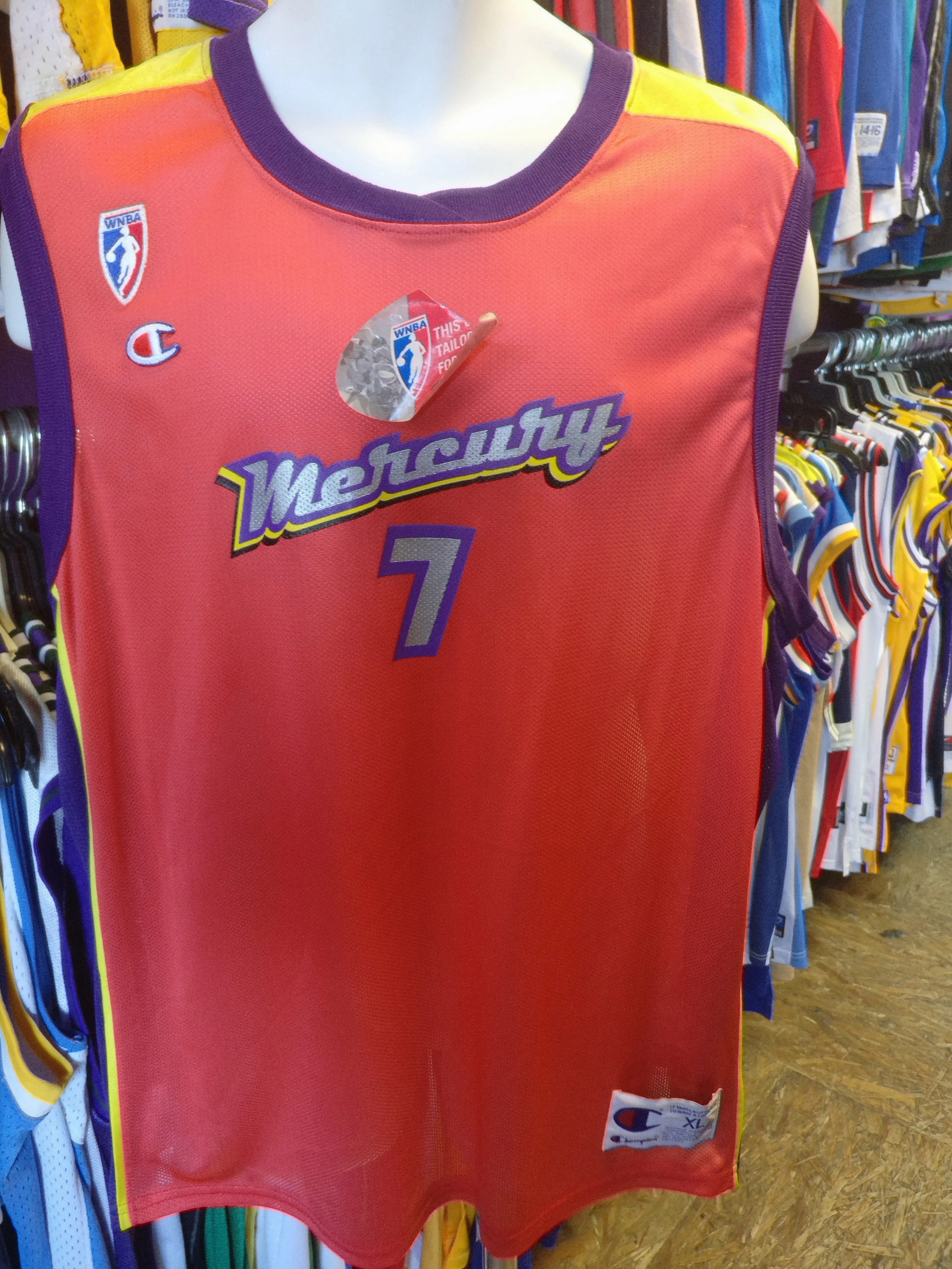Vtg#7 MICHELE TIMMS Phoenix Mercury WNBA Champion Jersey XL(Deadstock)
