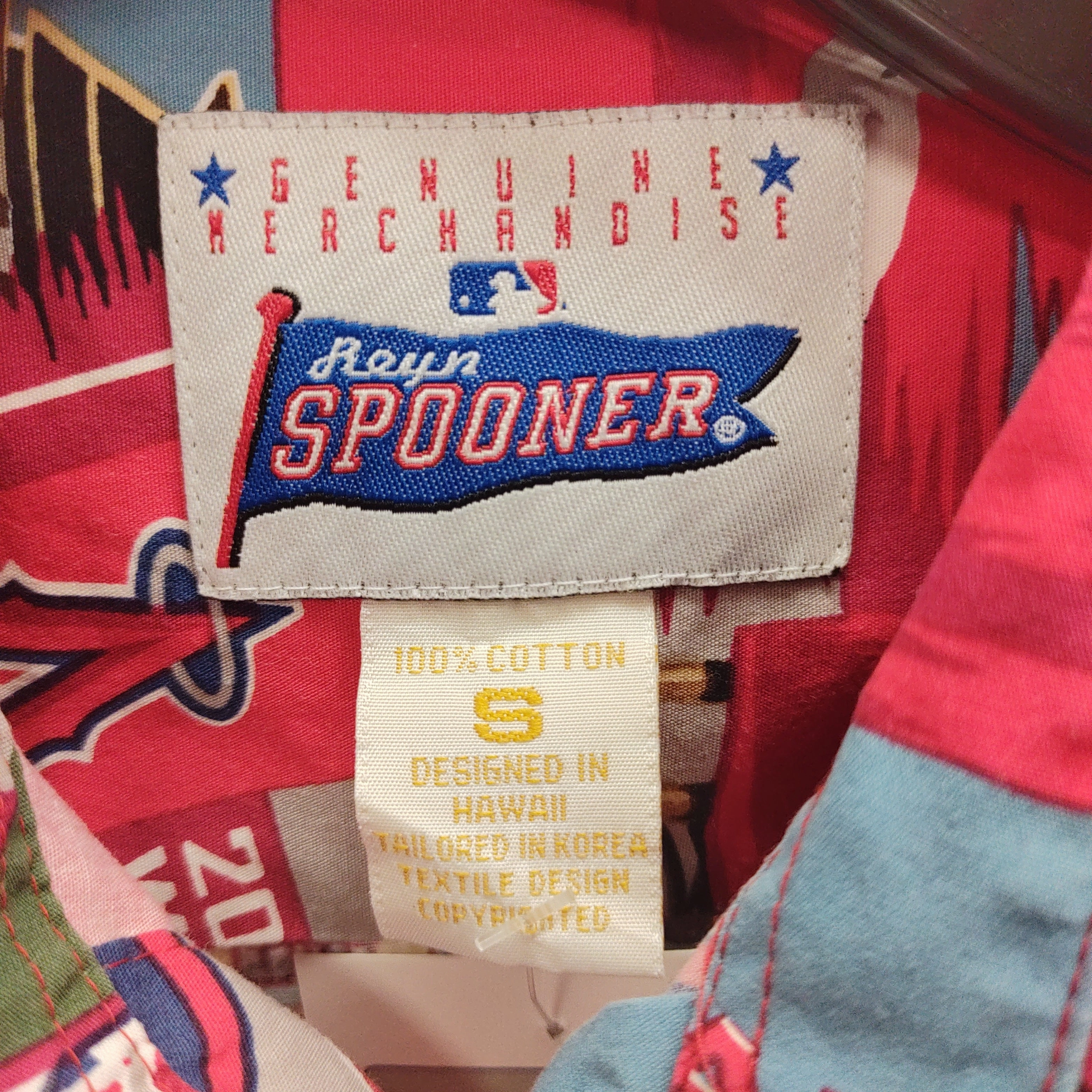 Vtg '02 ANAHEIM ANGELS MLB World Series Reyn Spooner Hawaiian Shirt S