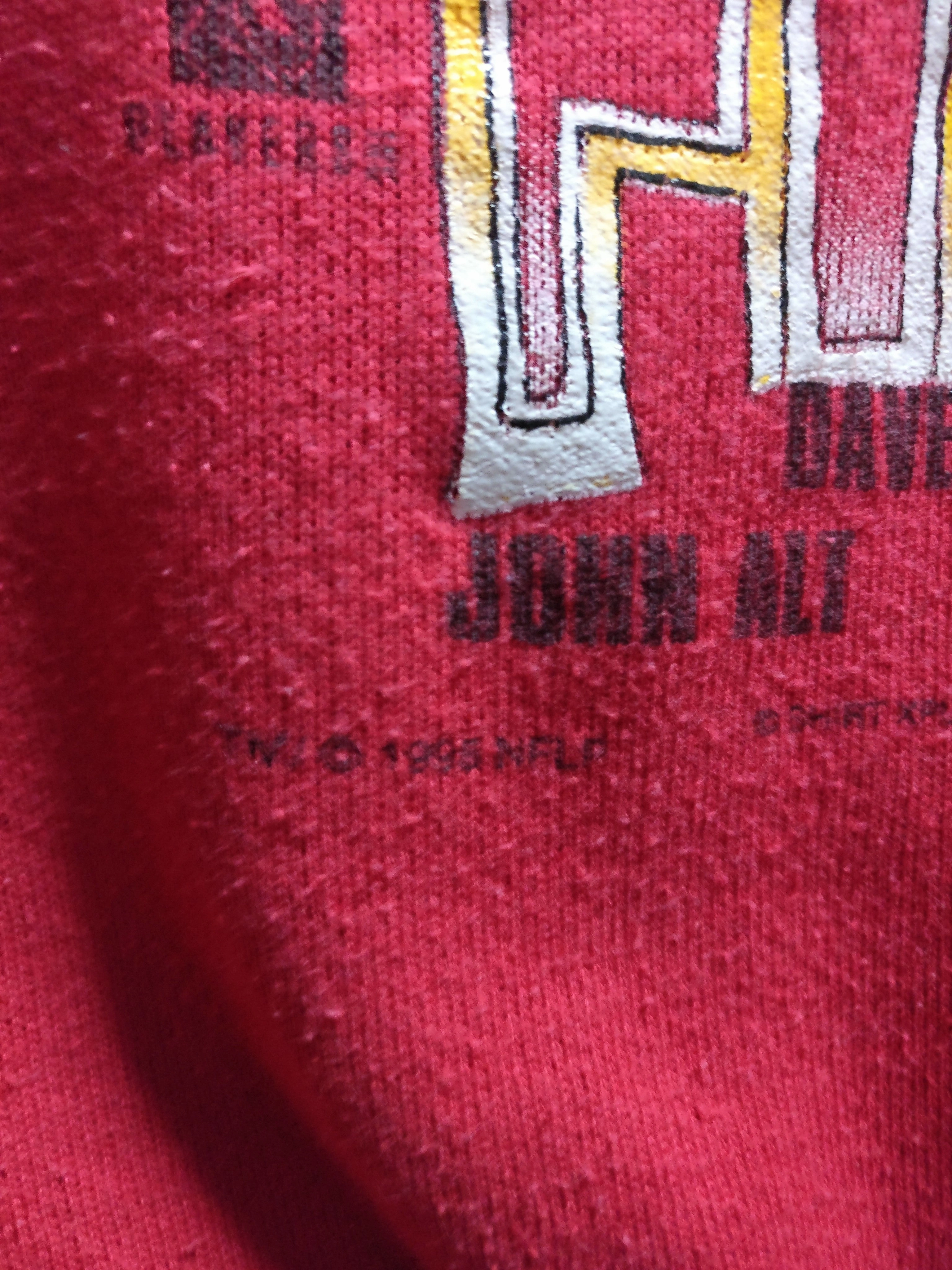 Vtg '95 KANSAS CITY CHIEFS NFL The Forgotten 5 Caricature Sweatshirt L