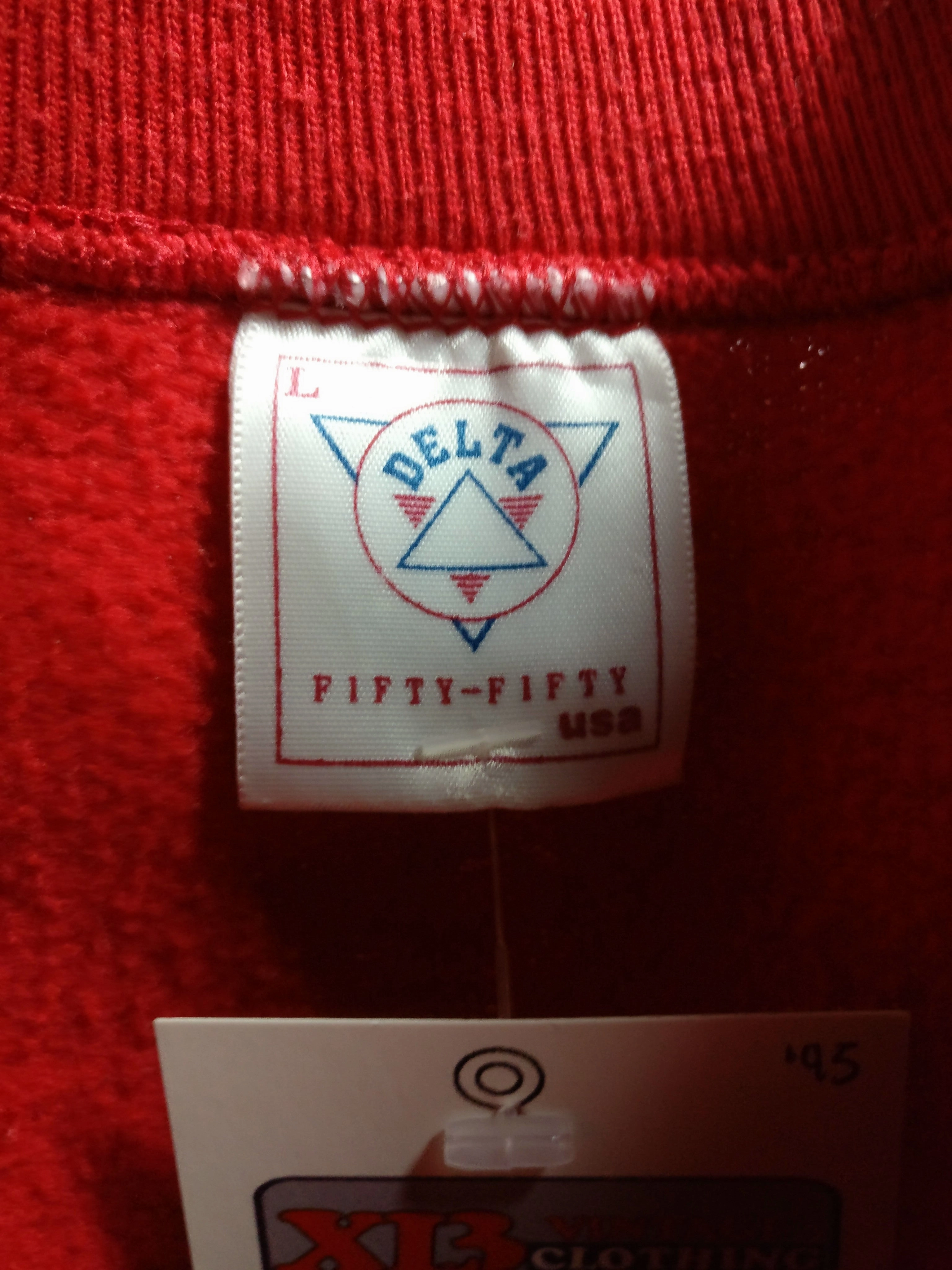 Vtg '95 KANSAS CITY CHIEFS NFL The Forgotten 5 Caricature Sweatshirt L