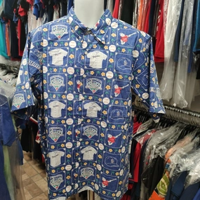 Vtg '98 SAN DIEGO PADRES MLB N.L. Champs Reyn Spooner Hawaiian Shirt L