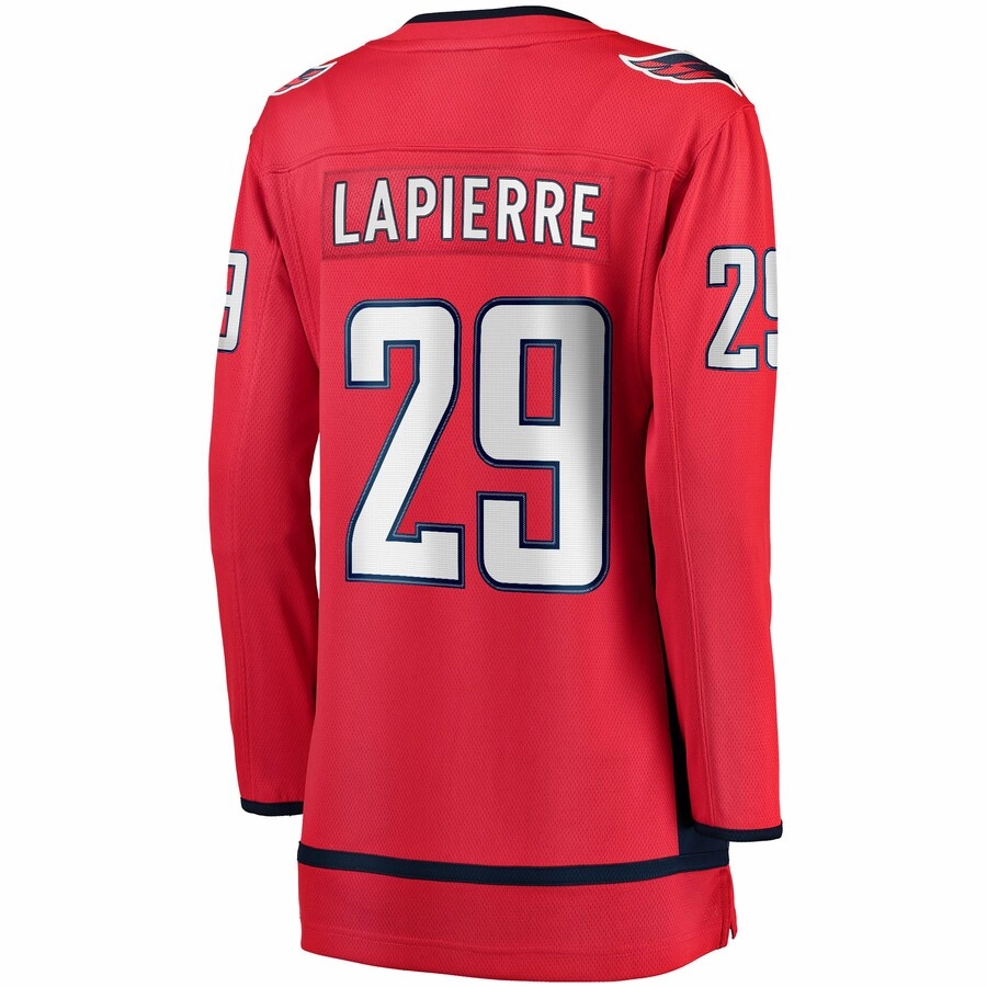W.Capitals #29 Hendrix Lapierre Fanatics Branded Home Breakaway Player Jersey Red Stitched American Hockey Jerseys